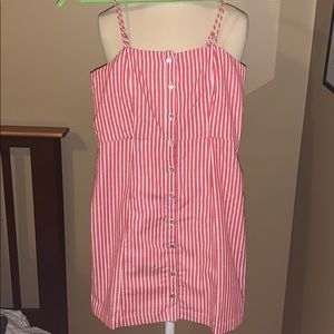 Forever 21 striped button down dress!